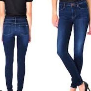 Fidelity Skinny Jeans Belvedere Mid Rise Ultra Slim Dark Blue Size 28